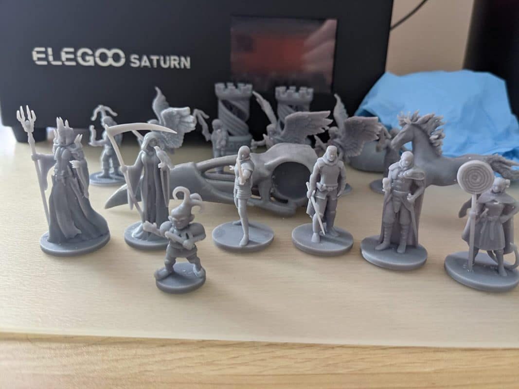 Best Resin 3D Printer for Miniatures - Miniatures on Elegoo Saturn - 3D Printerly