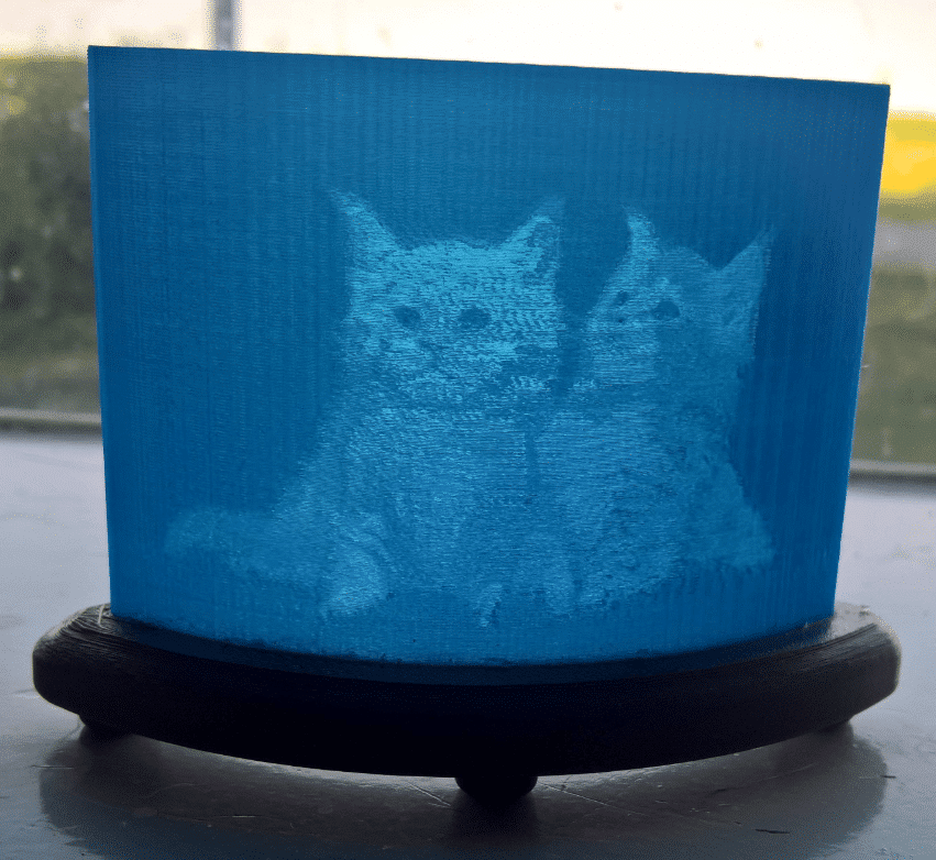 Blue Kiity Lithophane 3D Print - 3D Printerly