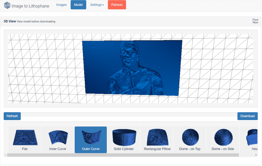 Mike Tyson Lithophane 3DP Rock - 3D Printerly