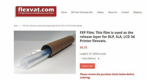 Cheap Alternative to FEP Film - FlexVat - 3D Printerly