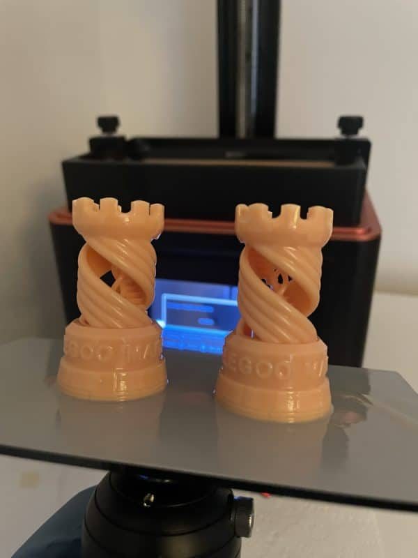 Elegoo Mars 2 Pro Review - Elegoo Mars Rooks Freshly Printed - 3D Printerly