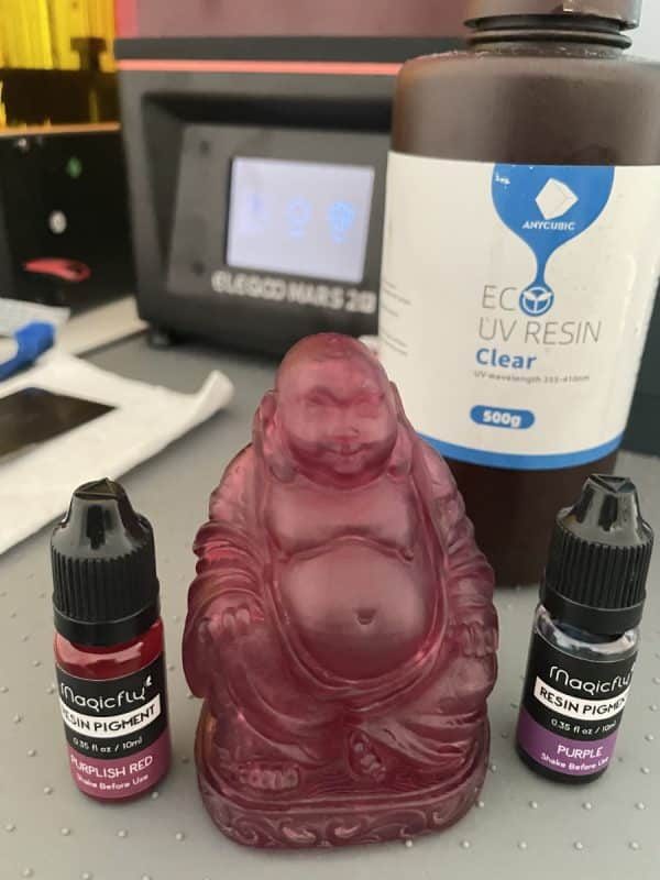 Elegoo Mars 2 Pro Review - Purple Buddha 2 - 3D Printerly