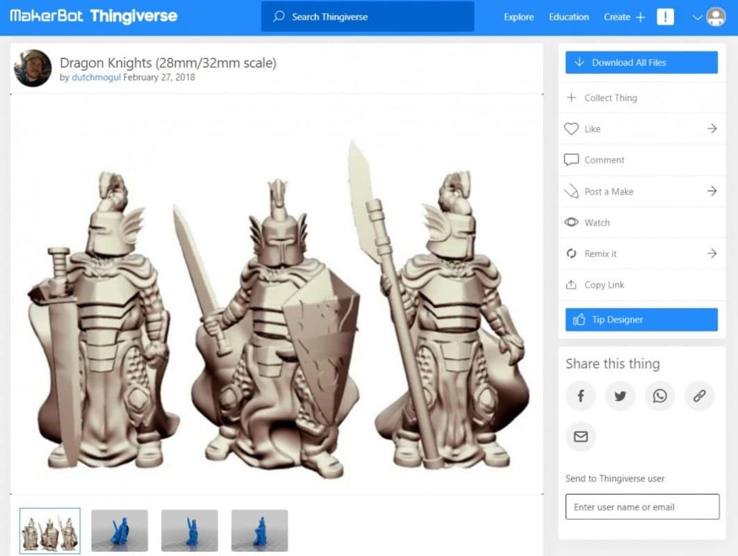 30 Cool Things to 3D Print for Dungeons & Dragons - Dragon Knights (28mm-32mm Scale) - 3D Printerly