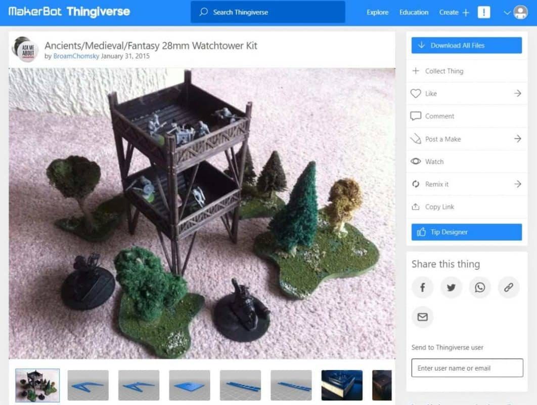 30 Cool Things to 3D Print for Dungeons & Dragons - Watchtower Kit - 3D Printerly