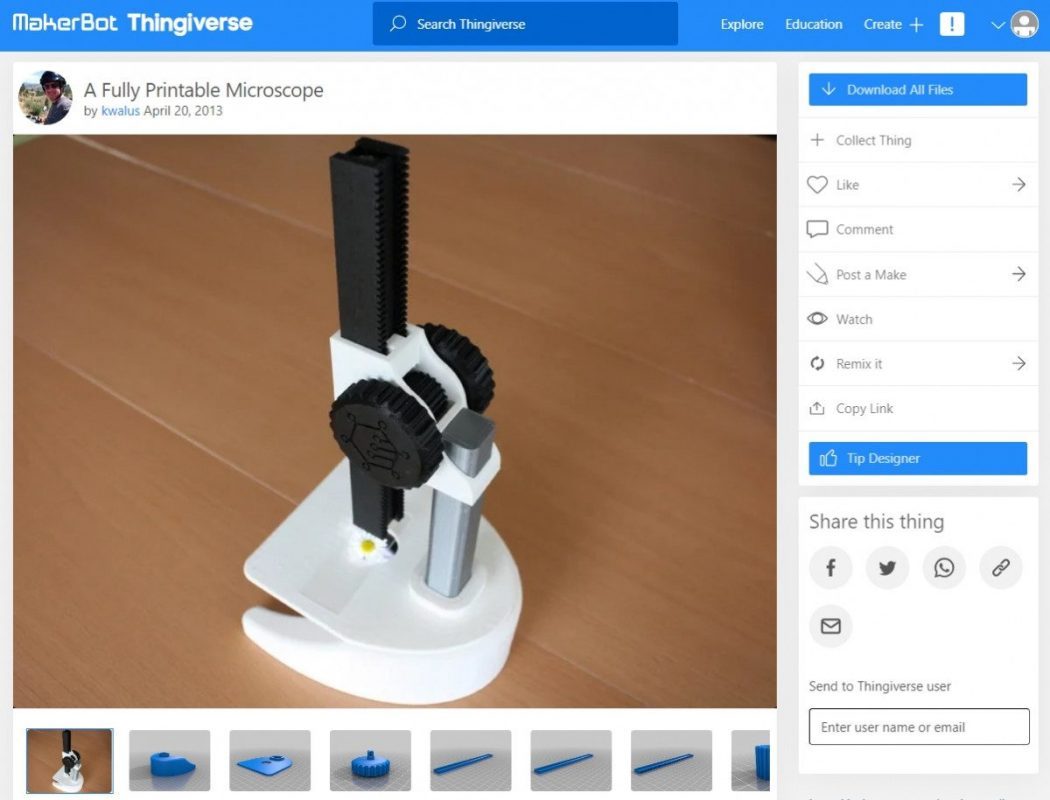 30 Genius & Nerdy Things to Print - A Fully Printable Microscope - 3D Printerly