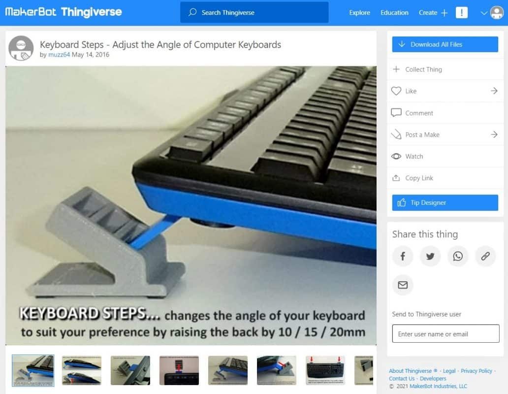 3D Printed Computer & Laptop Accessories - Keyboard Steps - 3D Printerly