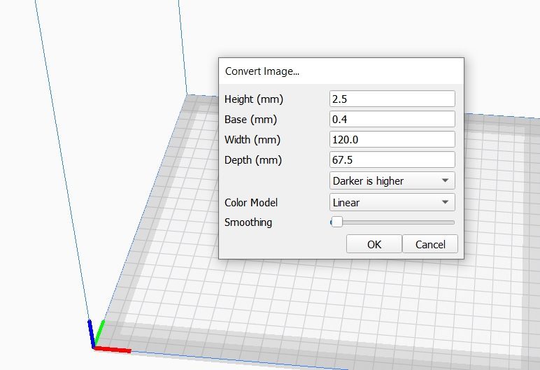 How to Make a Model From a Picture - Input Your Desired Settings - 3D Printerly