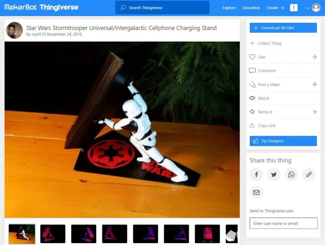Phone Accessories That You Can 3D Print - Star Wars Stormtrooper Universal Charging Stand - 3D Printerly
