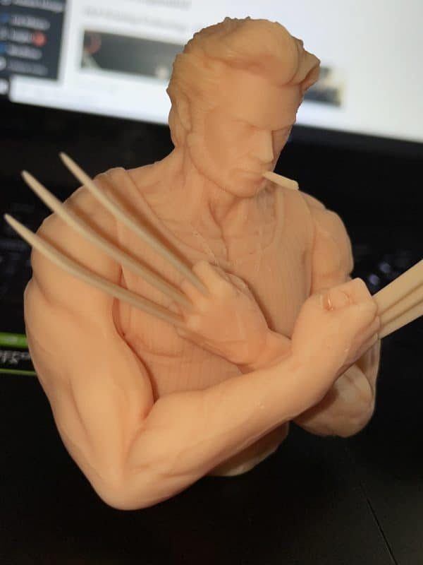 Anycubic Photon Ultra Review - Wolverine Model Closeup 2 - 3D Printerly