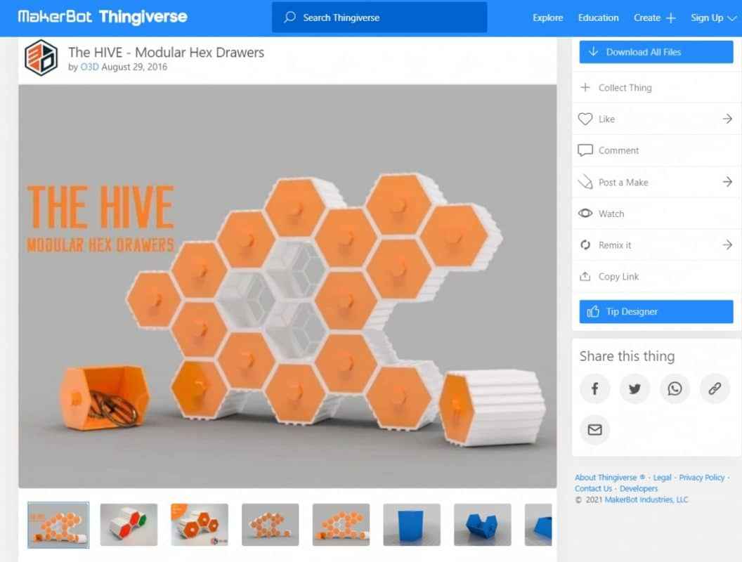 How to 3D Print Joints - The HIVE - Modular Hex Drawers - 3D Printerly
