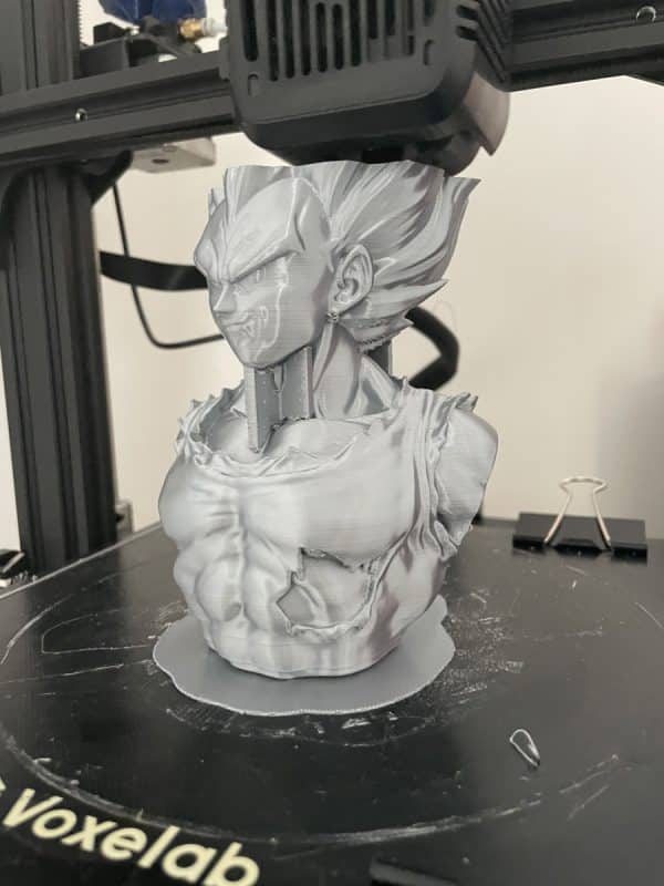 Voxelab Aquila X2 Review - Large Grey Vegeta Print - 3D Printerly