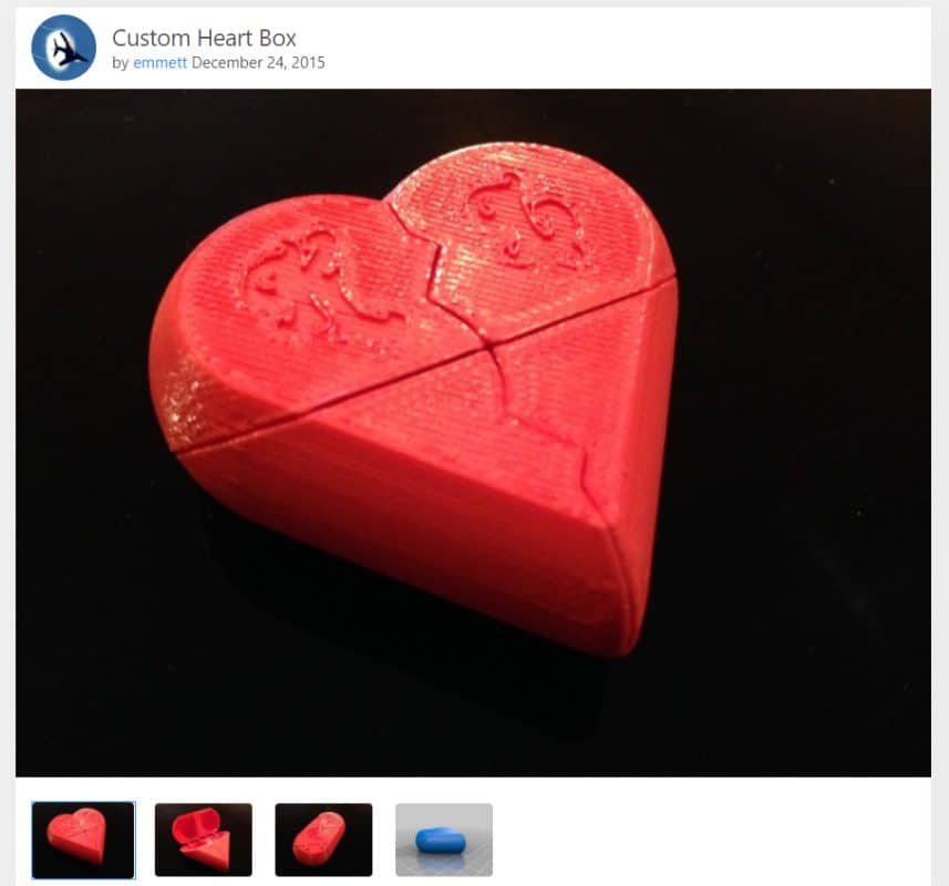 30 Best Print-in-Place 3D Prints - Custom Heart Box - 3D Printerly