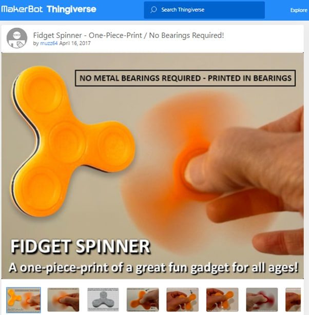 30 Best Print-in-Place 3D Prints - Fidget Spinner - 3D Printerly