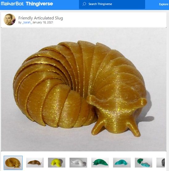 30 Best Print-in-Place 3D Prints - Friendly Articulated Slug - 3D Printerly
