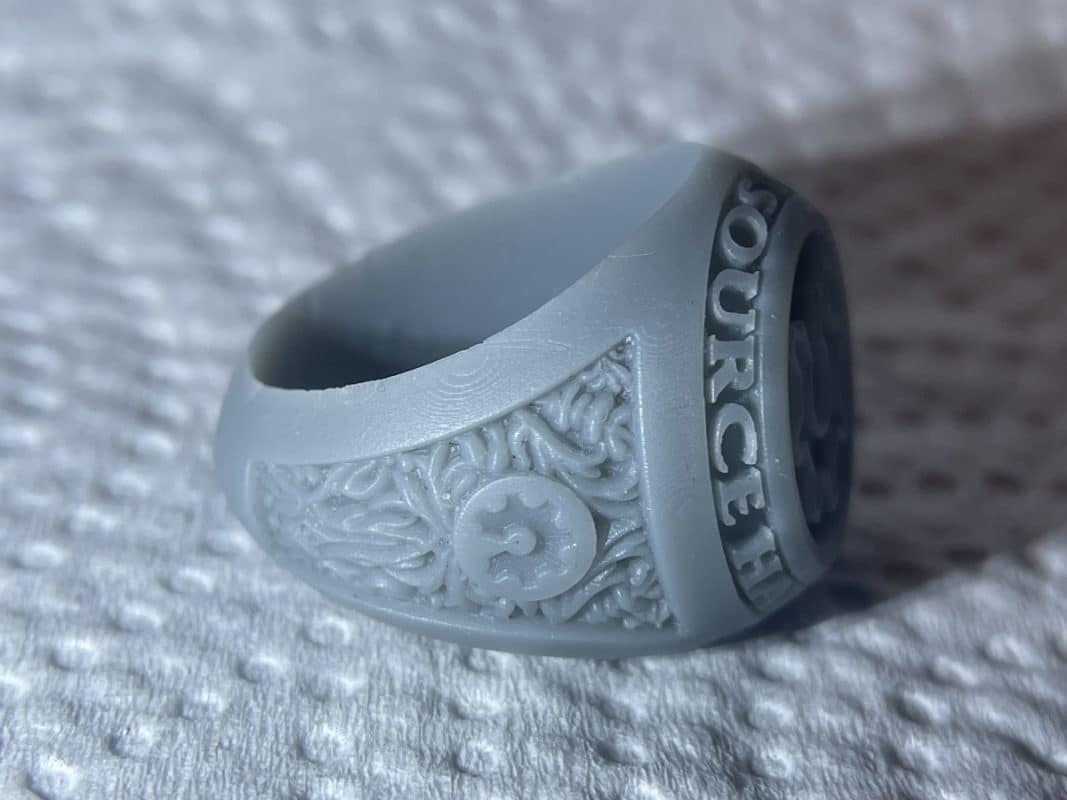 Anycubic Photon Mono X 6K Review - Gray Open Source Ring Print 2 - 3D Printerly