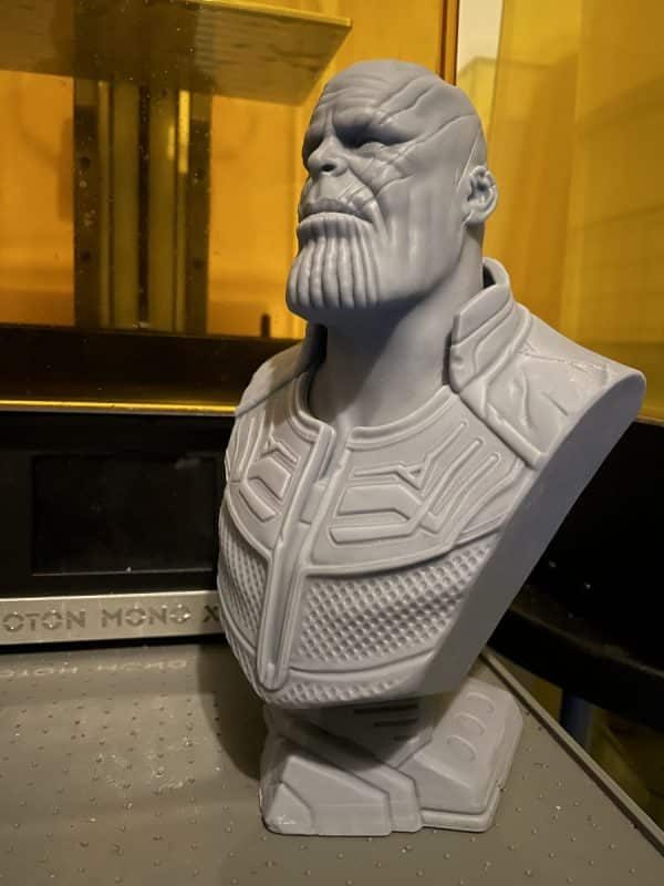 Anycubic Photon Mono X 6K Review - Gray Thanos Bust Print 2 - 3D Printerly