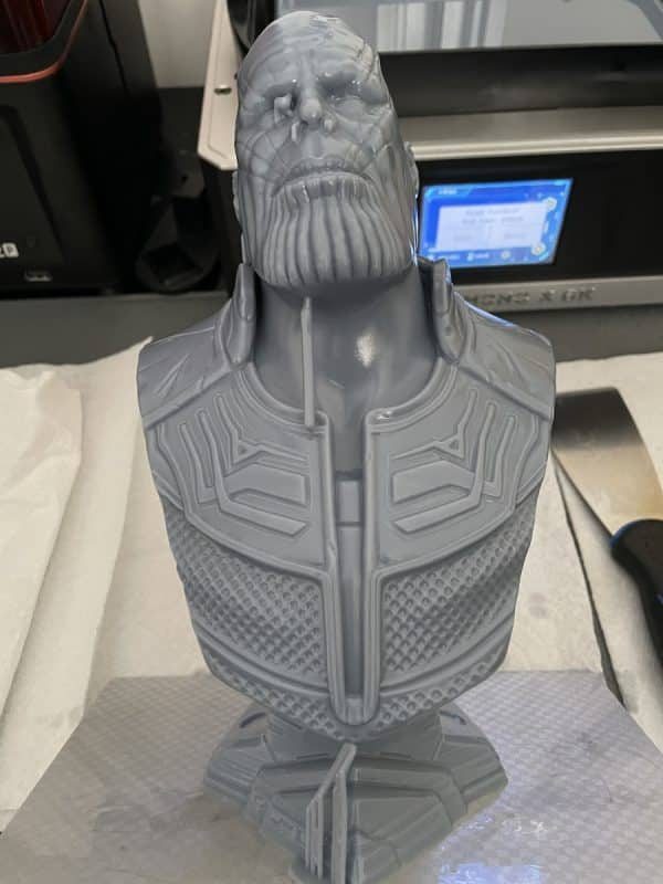 Anycubic Photon Mono X 6K Review - Gray Thanos Bust Print - 3D Printerly