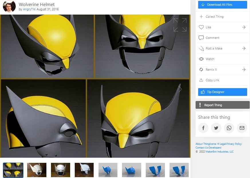 30 Best 3D Printed Helmets You Can 3D Print - Wolverine Helmet - 3D Printerly