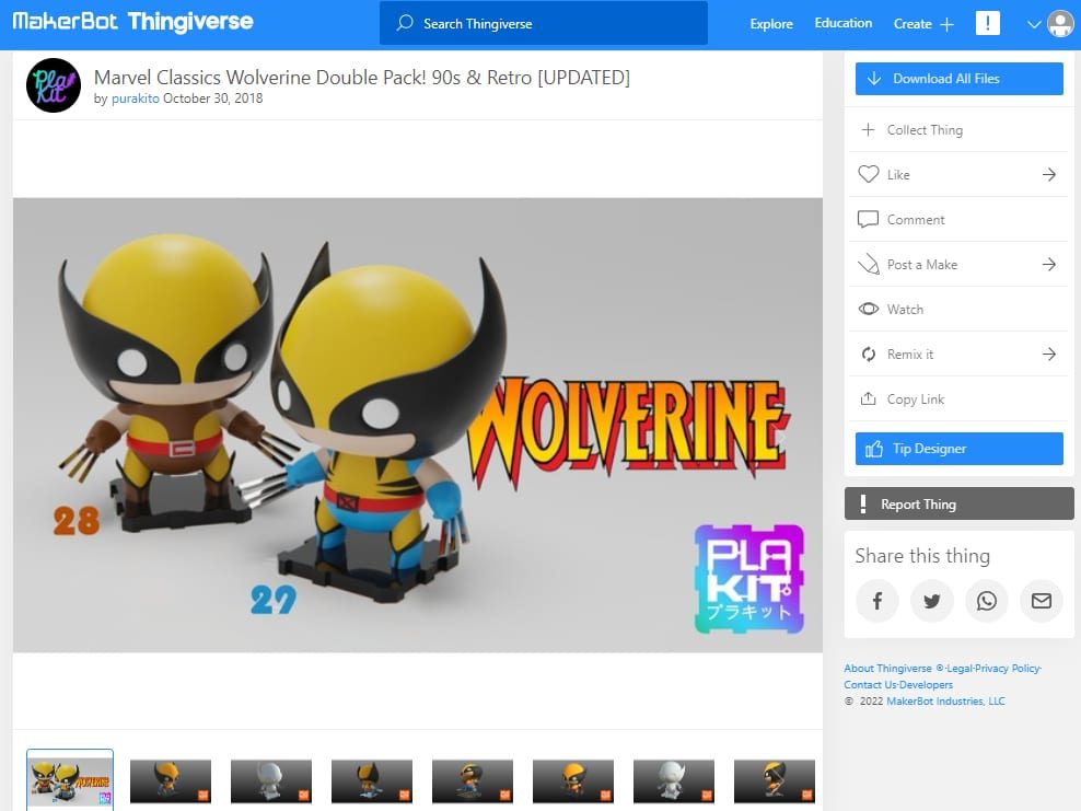 30 Best Marvel 3D Prints You Can Make - 23. Wolverine Double Pack - 3D Printerly