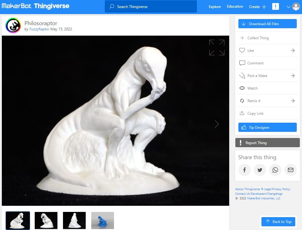 30 Best Meme 3D Prints to Create - 10. Philosoraptor - 3D Printerly