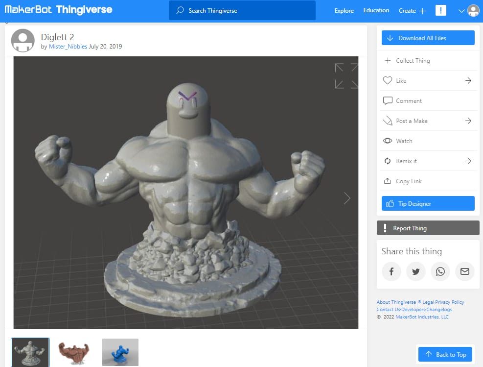 30 Best Meme 3D Prints to Create - 27. Diglett - 3D Printerly