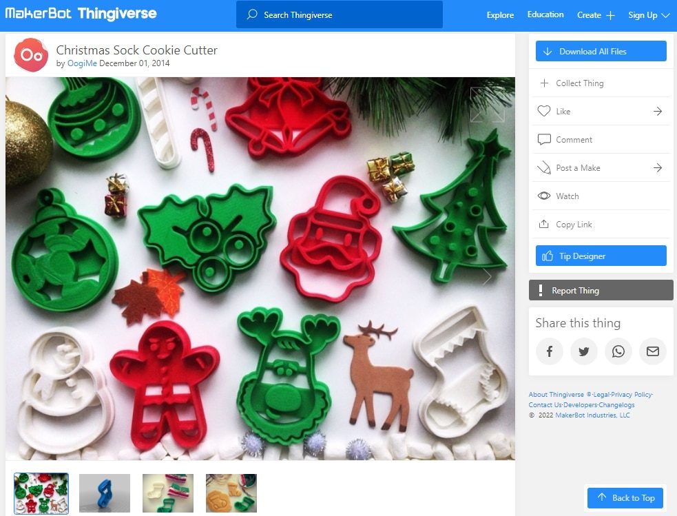 30 Best 3D Prints for Christmas - 3. Christmas Sock Cookie Cutter - 3D Printerly