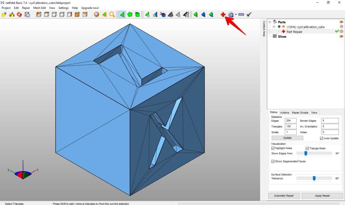 How to Fix Cura Errors - Non-Manifold, Watertight, Overlaps - Netfabb Repair Location - 3D Printerly