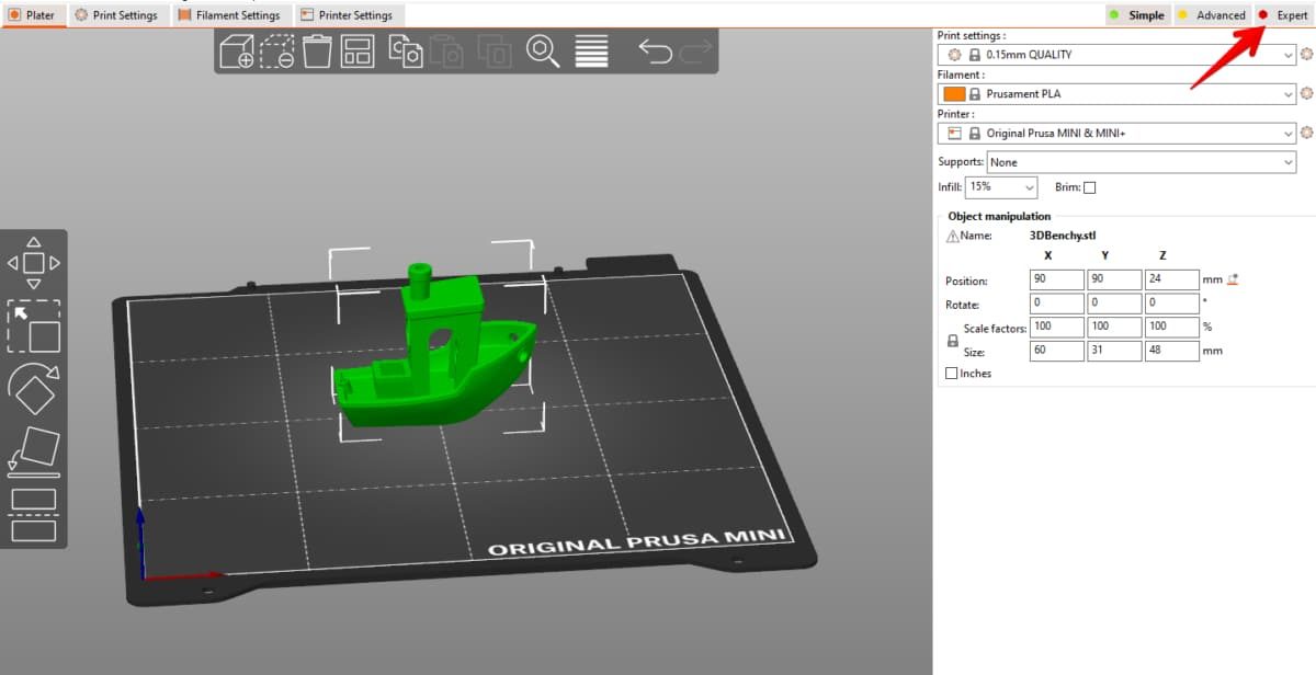 How to Use Draft Shields with 3D Prints - Cura & PrusaSlicer - Expert mode location - 3D Printerly