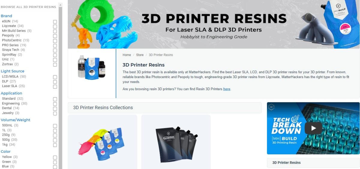 Where to Buy Resin for 3D Printers - MatterHackers - 3D Printerly