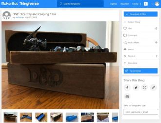 Wood 3D Prints That You Can Make - D&D Dice Carrying Tray - 3D Printerly
