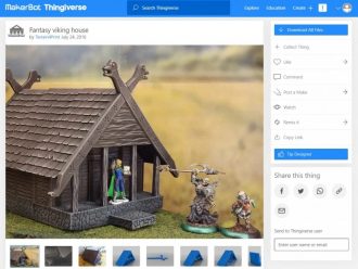Wood 3D Prints That You Can Make - Fantasy Viking House - 3D Printerly