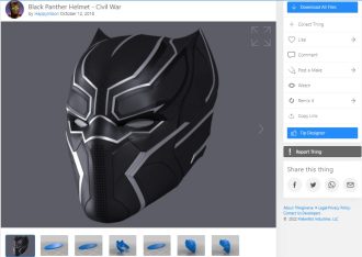 30 Best 3D Printed Helmets You Can 3D Print - Black Panther - 3D Printerly