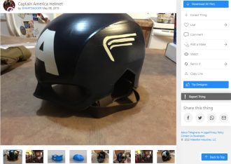 30 Best 3D Printed Helmets You Can 3D Print - Captain America Helmet - 3D Printerly