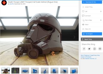 30 Best 3D Printed Helmets You Can 3D Print - Death Trooper Helmet - 3D Printerly