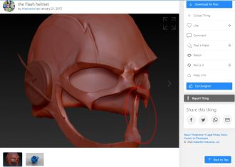 30 Best 3D Printed Helmets You Can 3D Print - Flash Helmet - 3D Printerly