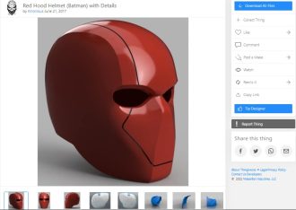 30 Best 3D Printed Helmets You Can 3D Print - Red Hood Helmet - 3D Printerly
