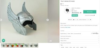 30 Best 3D Printed Helmets You Can 3D Print - Thor's Helmet - 3D Printerly