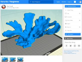 30 Best Aquarium 3D Prints – STL Files - 29. Fan Coral - 3D Printerly