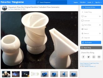 30 Best Aquarium 3D Prints – STL Files - 3. Aquarium Flow - 3D Printerly