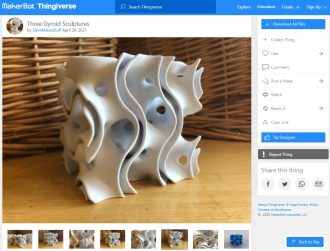 30 Best Aquarium 3D Prints – STL Files - 4. Three Gyroid Sculptures - 3D Printerly