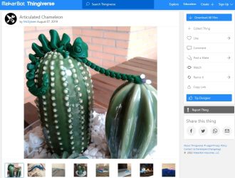 30 Best Articulated 3D Prints - 11. Articulated Chameleon - 3D Printerly