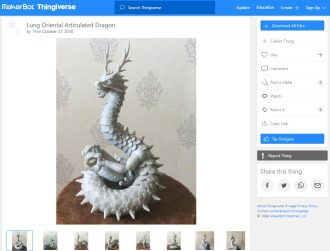 30 Best Articulated 3D Prints - 13. Lung Oriental Articulated Dragon - 3D Printerly