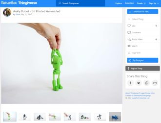 30 Best Articulated 3D Prints - 24. Ankly Robot - 3D Printerly