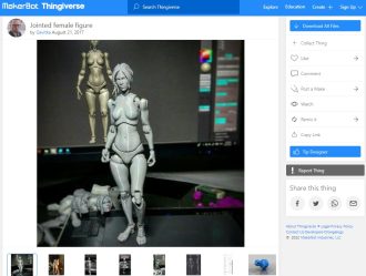 30 Best Articulated 3D Prints - 9. Jointed Female Figure - 3D Printerly